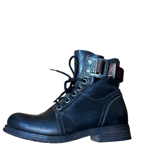 Fly London Women's Stay Boot- Ankle Combat Moto Boot- Size 36/ 6 - Picture 9 of 11